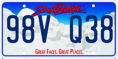 SD license plate 98VQ38