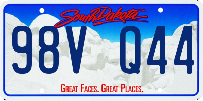 SD license plate 98VQ44
