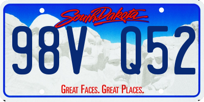 SD license plate 98VQ52