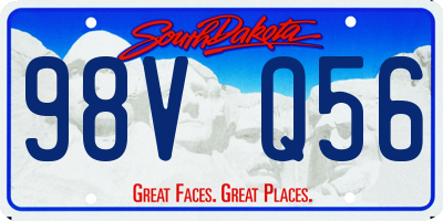SD license plate 98VQ56