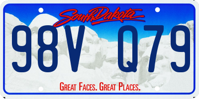 SD license plate 98VQ79
