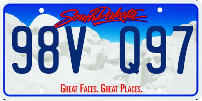 SD license plate 98VQ97