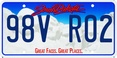 SD license plate 98VR02