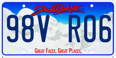 SD license plate 98VR06
