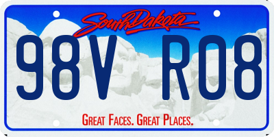 SD license plate 98VR08