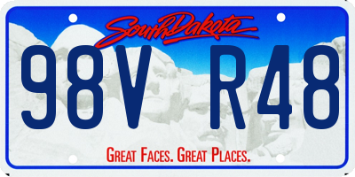 SD license plate 98VR48