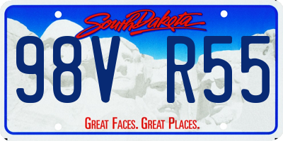 SD license plate 98VR55