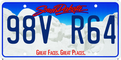 SD license plate 98VR64