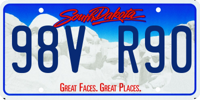 SD license plate 98VR90