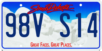 SD license plate 98VS14
