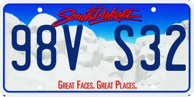 SD license plate 98VS32