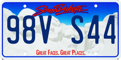 SD license plate 98VS44