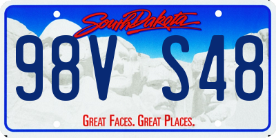 SD license plate 98VS48