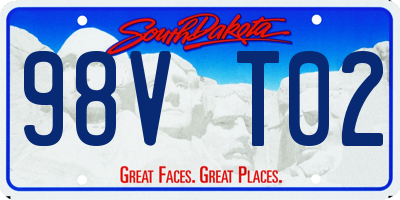 SD license plate 98VT02