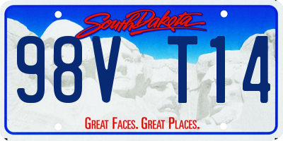 SD license plate 98VT14