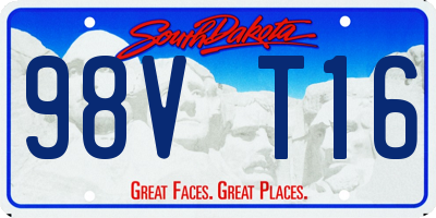 SD license plate 98VT16