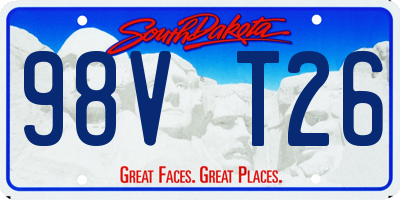 SD license plate 98VT26