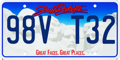 SD license plate 98VT32