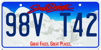 SD license plate 98VT42