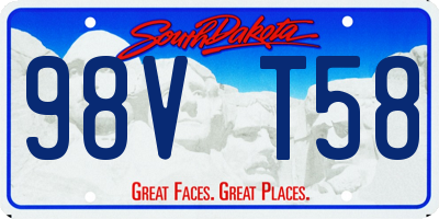 SD license plate 98VT58