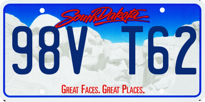 SD license plate 98VT62