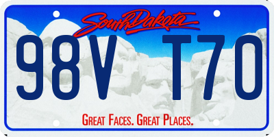SD license plate 98VT70