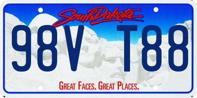 SD license plate 98VT88