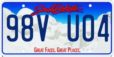 SD license plate 98VU04