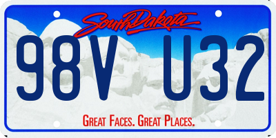 SD license plate 98VU32