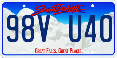 SD license plate 98VU40
