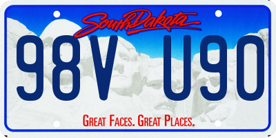 SD license plate 98VU90
