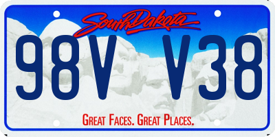 SD license plate 98VV38