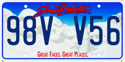 SD license plate 98VV56