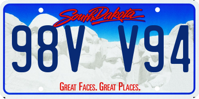 SD license plate 98VV94