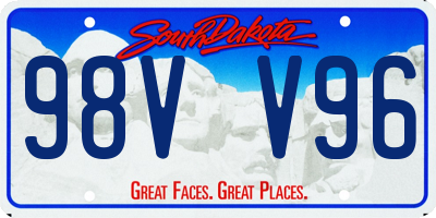 SD license plate 98VV96