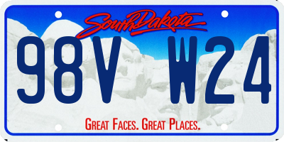 SD license plate 98VW24
