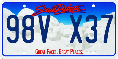 SD license plate 98VX37