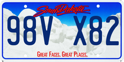 SD license plate 98VX82