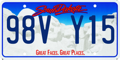 SD license plate 98VY15