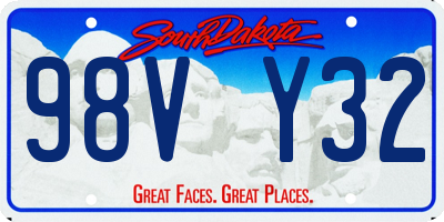 SD license plate 98VY32