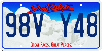 SD license plate 98VY48