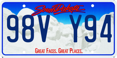 SD license plate 98VY94
