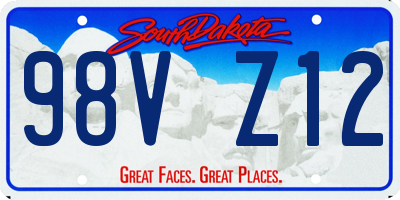 SD license plate 98VZ12