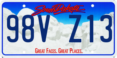 SD license plate 98VZ13