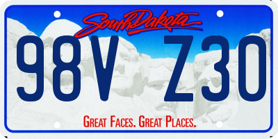 SD license plate 98VZ30