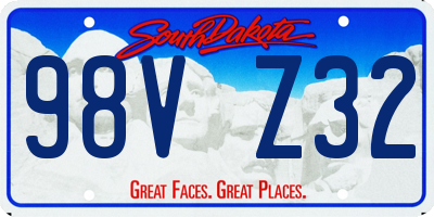 SD license plate 98VZ32