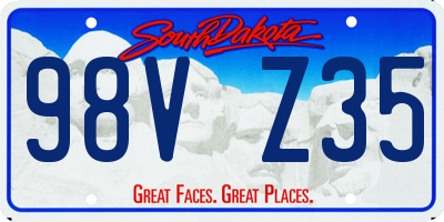 SD license plate 98VZ35