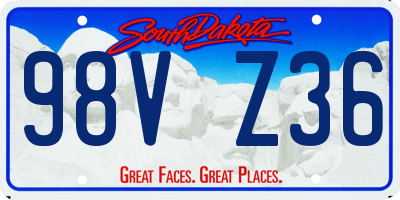 SD license plate 98VZ36