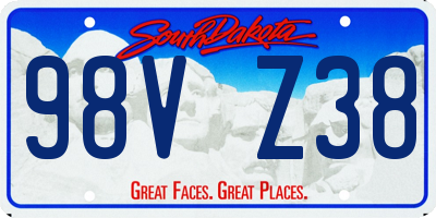 SD license plate 98VZ38