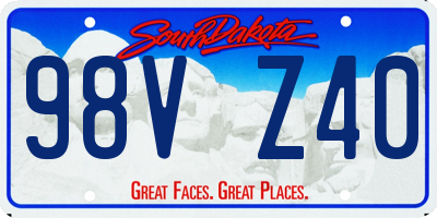 SD license plate 98VZ40